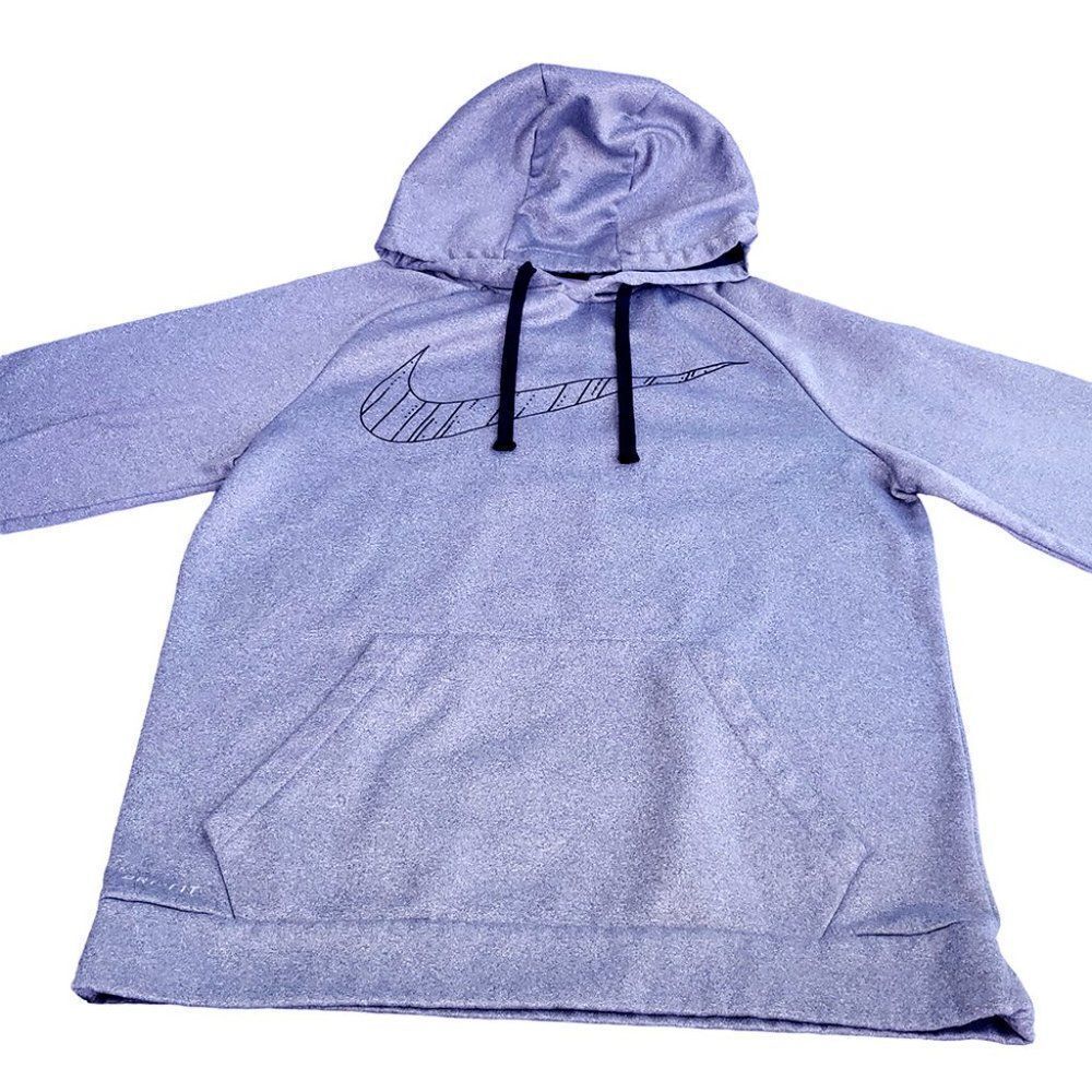 Nike gray black Swish Dri-fit  smooth hoodie